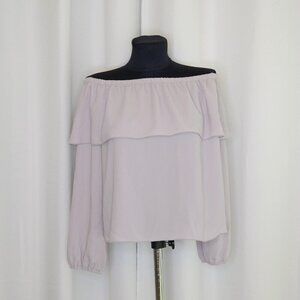 Aritzia Wilfred Morel Blouse Pastel Purple/Grey Sz S